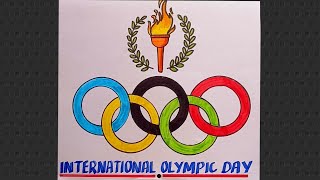 International Olympic Day Drawing Easy / International Olympic Day Poster/Olympic Day Poster Drawing