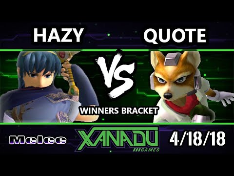 S@X 246 SSBM - Hazy (Marth) Vs. Quote (Fox) - Smash Melee Winners Bracket