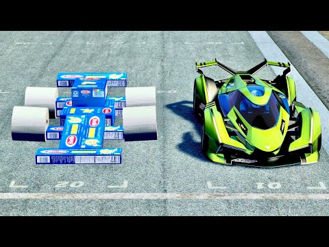 Formula Spaghetti V10 vs Lamborghini V12 Concept GT at Monza