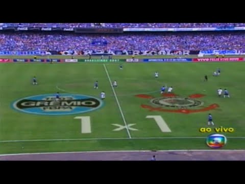 Grêmio 1 x 1 Corinthians 38° Rodada Campeonato Brasileiro 2007 - Globo