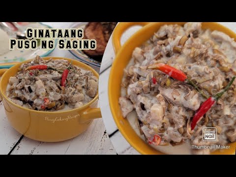 Spicy Ginataang Puso ng Saging | Banana Blossom in Coconut Milk