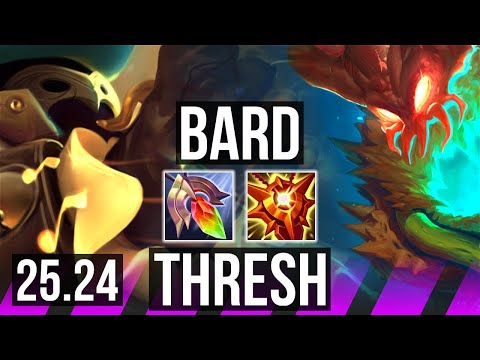 BARD & Yunara vs THRESH & Aphelios (SUP) | KR Challenger | 25.24