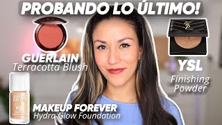 Probando lo Ultimo! GUERLAIN Terracota Blush|HD SKIN HYDRA GLOW Foundation|YSL Finish Setting Powder