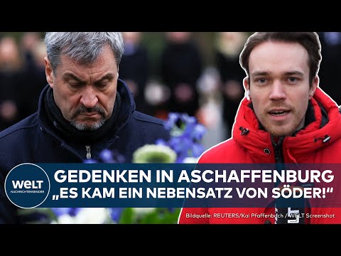 Video Thumbnail: ASCHAFFENBURG: Gedenken an Opfer! Söder und Faeser legen Kranz am Ort der Bluttat ab