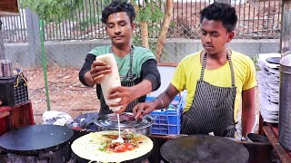 Mumbai Style Chula Dosa Making In Ahmedabad | Volcano Cheese Dosa | Indian Street Food