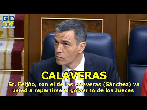 "Sr. Feijóo, con el de las calaveras ¿va a repartirse el Gobierno de los Jueces?" Abascal