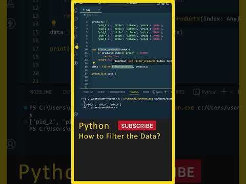 Python Tutorial For Beginners Filter Data Python In Telugu Learn Python Python Course Shorts