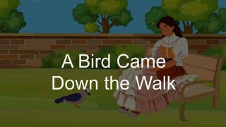 A Bird Came Down the Walk  by Emily Dickinson | English Poem by Blueprint Digital