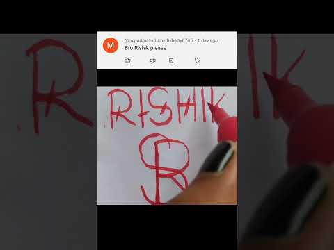 RISHIK Name logo design/Comment your Name #nameart #namelogo #viral #trending #art