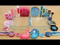 Flamingo vs Peacock - Mixing Makeup Eyeshadow Into Slime ASMR 276 Satisfying Slime Video