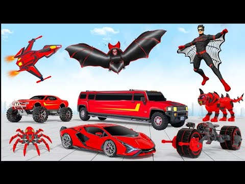 Flying bat Robot Bike Game 3D