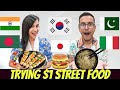 Trying 1 STREET Food From Around The WORLD VS Triggeredinsaan