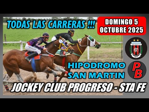 CARRERAS HIPODROMO SAN MARTIN de PROGRESO - SANTA FE (05-10-2025)