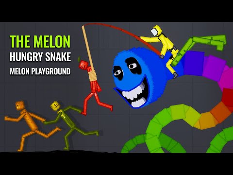 I Turned Melon Human Into THE HUNGRY SNAKE in Melon Playground - People Playground