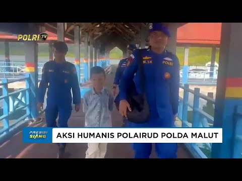 AKSI HUMANIS POLAIRUD POLDA MALUT PULANGKAN FARUK YANG TERBAWA KAPAL MENUJU MOROTAI