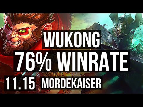 WUKONG vs MORDEKAISER (TOP) | 76% winrate, Dominating | BR Master | v11.15