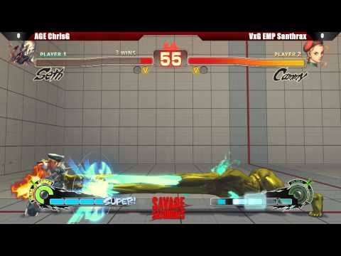 SSF4 AE2012 Losers Finals AGE ChrisG vs VxG EMP Santhrax - Savage Saturdays #14 Tournament
