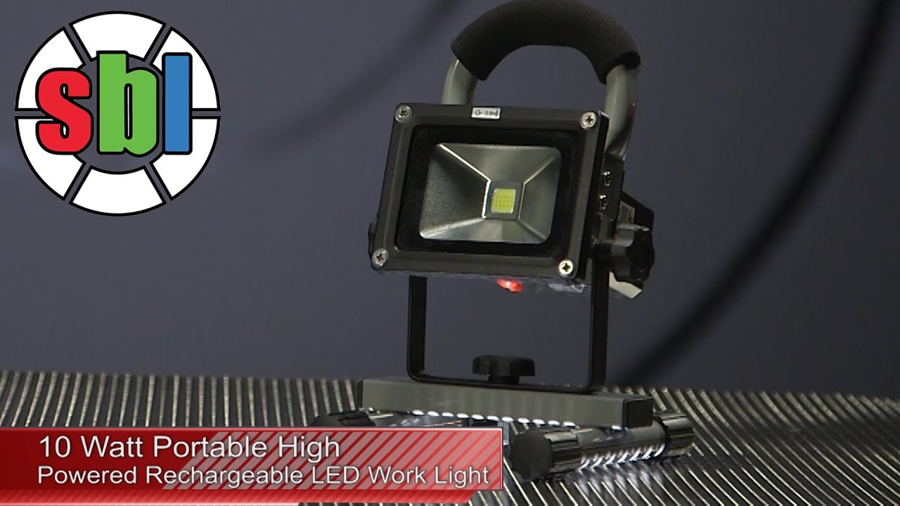 Portable High Powered Rechargeable LED Work Light 10 Watt