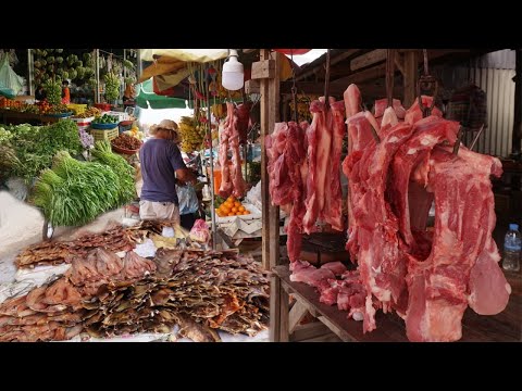 Morning Food Market At Phsar Trapang Preay - Amazing Food At Trapang Prey Market @ Phnom Basith