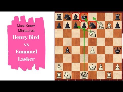 Must Know Miniatures 4: Henry Bird vs Emanuel Lasker, 1892| Chess games in Tamil