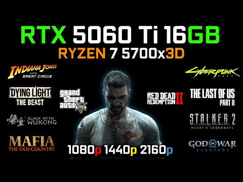 RTX 5060 Ti 16GB | 1080p, 1440p, 4K | RT + DLSS 4 MFG | Gameplay Test 2025