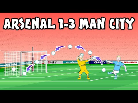 Arsenal vs Man City 1-3 (Goals Highlights 2023 Haaland Grealish)
