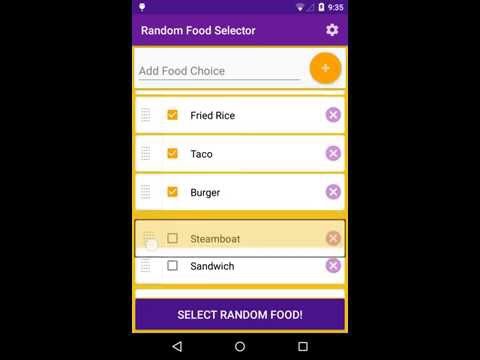 Random Food Picker Video