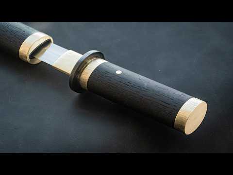 I Made a Black Tanto Knife Out of Scrap Metal