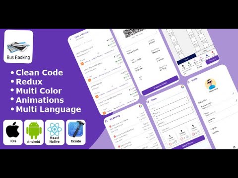 Online Bus Ticket Booking React Native iOS/Android App