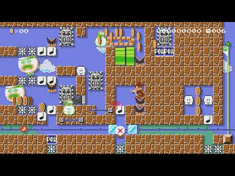 運ゲーレベル0.1 Very Easy Luckgame by Tsuyoshi Ω - Super Mario Maker - No Commentary 1bk
