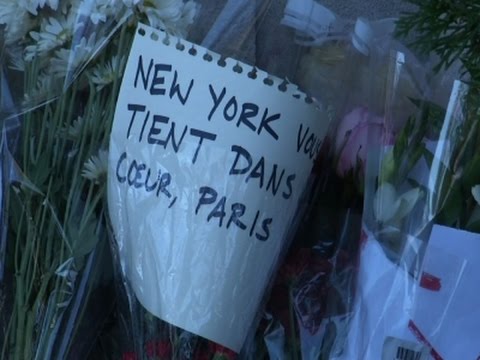 Raw: Flowers Placed at French Consulate in NYC