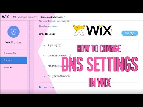 How to change the DNS settings in Wix websites Video