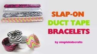 How to make duck tape (duct tape) slap-on bracelet party treats - EP