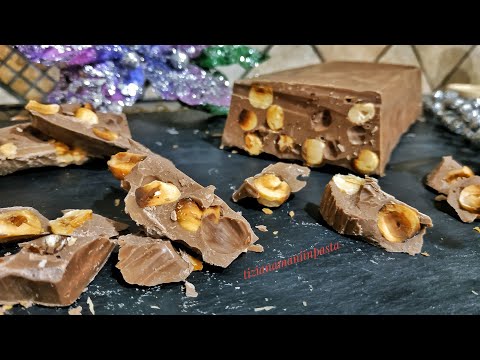 TORRONE CON NOCCIOLE AL CIOCCOLATO BIANCO
