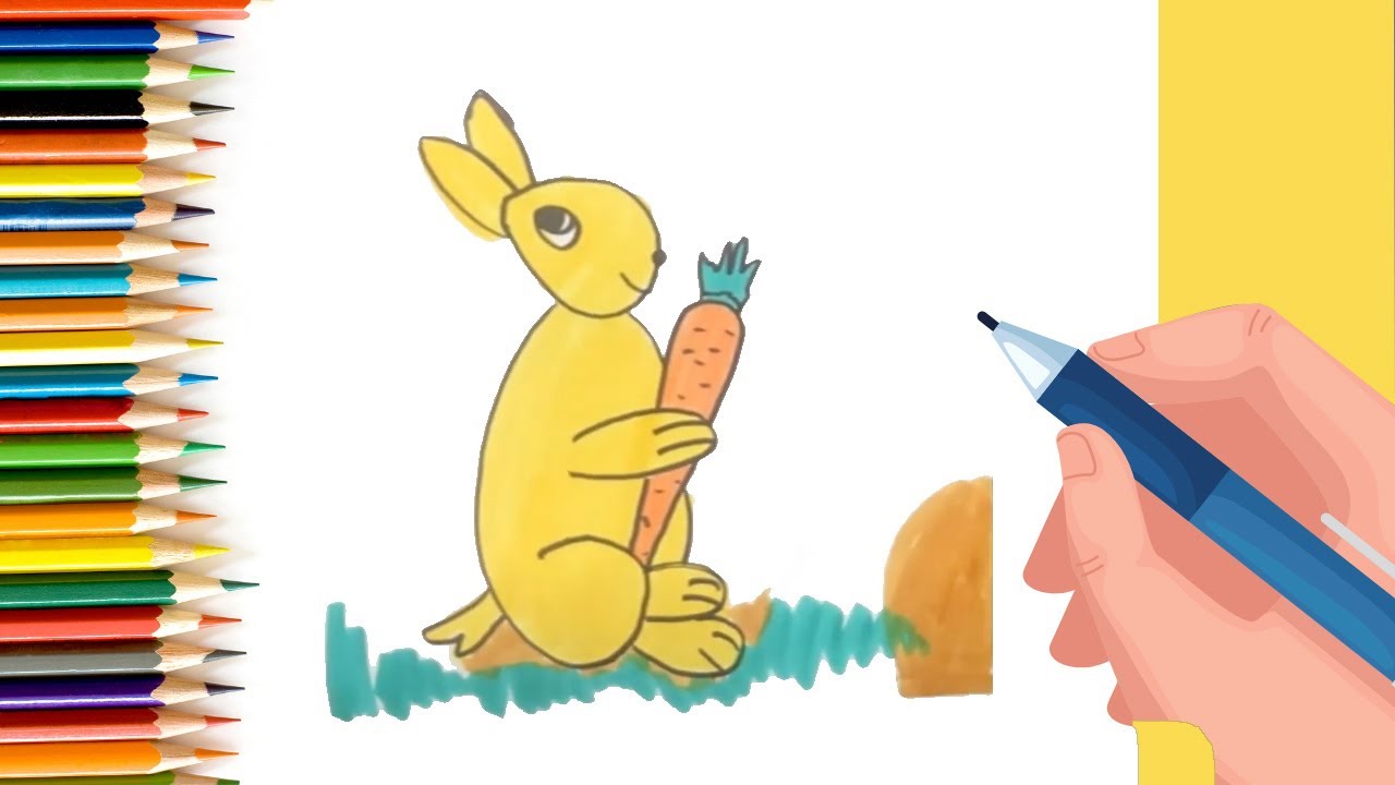 How to Draw easy Rabbit with Number 3 step by step for Kids| Simple Drawing Tutorials!