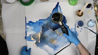 (794) Amazing DIY Acrylic Coasters with Gold Accents, How to Make Mixed Media Art
