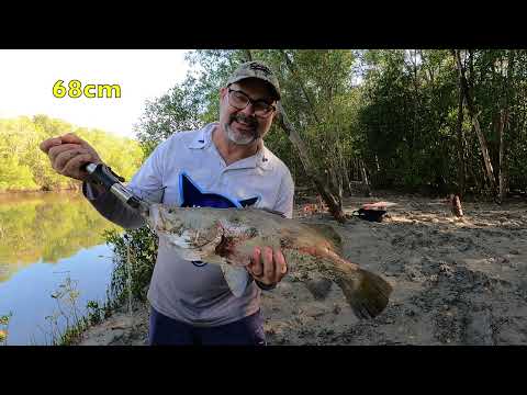 OutdoorEd Ep15. Solid morning land based Barra fishing at HRRB, Darwin NT.
