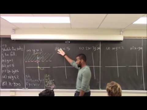 Math 1108-R08 Lecture 9 - Linear Inequalities and Linear Programming