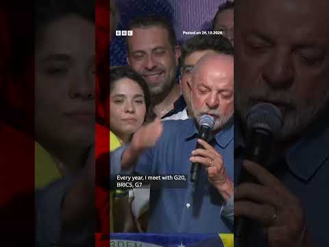 Brazil's President Lula says election win is a 'defeat of lies'. #BBCNews