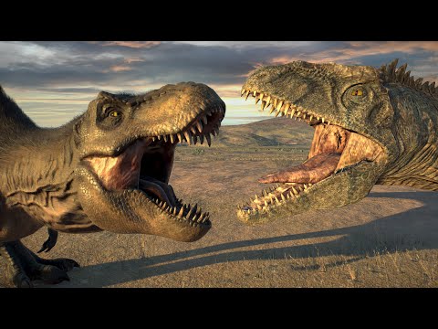 FEATHERED T.REX VS DOMINION GIGANOTOSAURUS! Jurassic World Evolution 2: Dominion Biosyn Expansion
