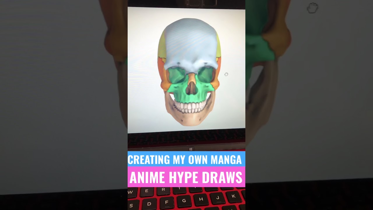 CREATING MANGA | STUDYING HUMAN SKULL ANATOMY - ANIME HYPE DRAWS #SHORTS
