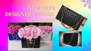 New designer purse favor template| Silhouette Cameo