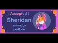 Sheridan College Animation Portfolio Accepted