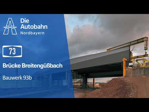 Anschlussstelle Breitengüßbach-Süd - Einschub des zweiten Überbaus Fahrtrichtung Bamberg, A73