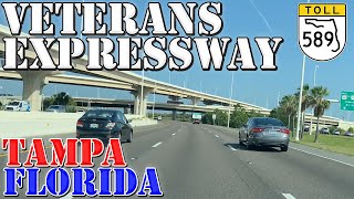 FL-589 North - Veterans Expressway - Tampa - Florida - 4K Highway Drive