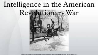 Intelligence in the American Revolutionary War