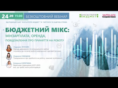 Бюджетний мікс: мінзарплата, оренда, повідомлення про прийняття на роботу