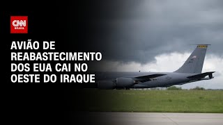 Vídeo: Avião de reabastecimento dos EUA cai no Iraque, diz Exército Americano | CNN PRIME TIME