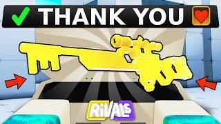 🔴SUB = FREE SKIN - 1V1 ME for CHARM - Roblox Rivals LIVE🔴