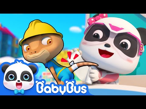 Emergency! Rope is almost Falling down | Super Panda Rescue Team Comlilation | BabyBus Cartoon